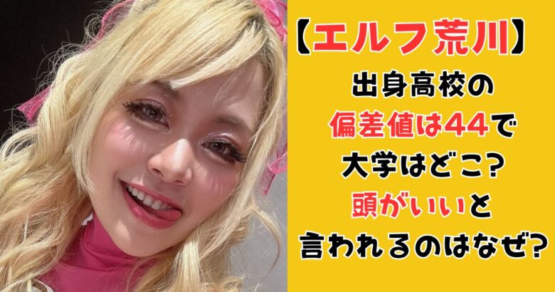 エルフ荒川の学歴:出身高校の偏差値は44で大学はどこ?頭がいいと言われるのはなぜ?